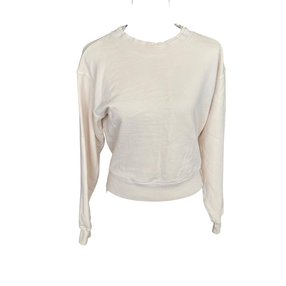MATE The Label Cream Sweatshirt 50% Organic Cotton/50% Cotton Women's Size XS